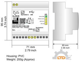 Model : HD67324-B2-E-232-4GB Modbus Master/Slave - Datalogger ADFweb VIET NAM