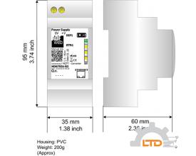 Model : HD67932-B2 RS232 / MQTT - Converter (Housing type: B, Terminal Blocks Connectors ) ADFweb VI